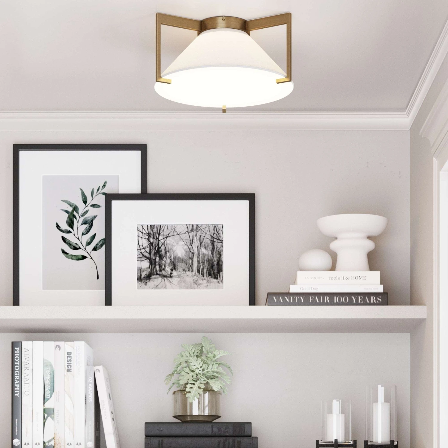 Linen Shade Flush Mount Ceiling Light | Jace Linen Shade Flush Mount Ceiling Light | Jace -Nathan James 11151 Hero 1