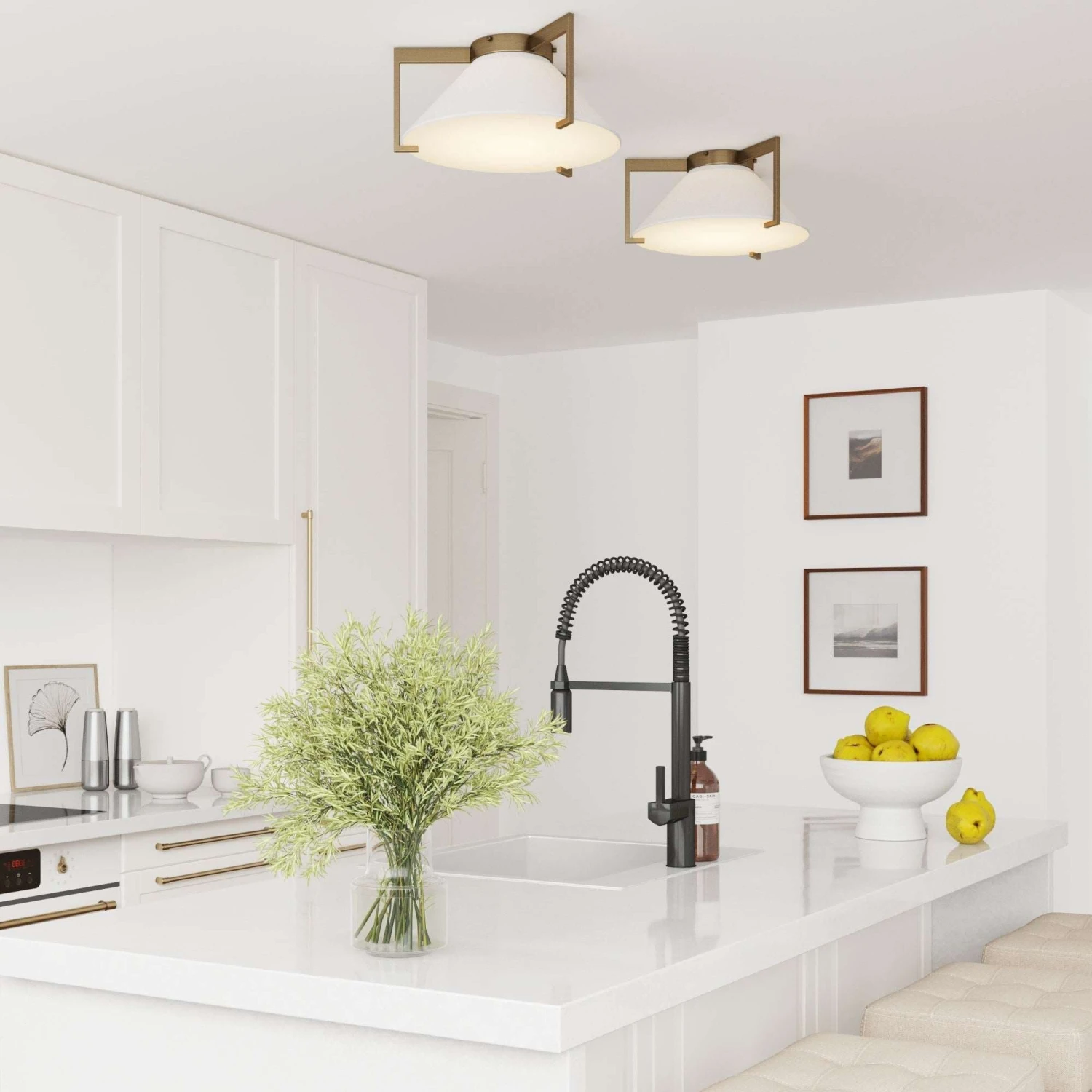 Linen Shade Flush Mount Ceiling Light | Jace Linen Shade Flush Mount Ceiling Light | Jace -Nathan James 11151 IMG2 2