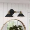Metal Bathroom Vanity Light Black