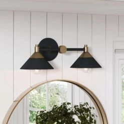 Metal Bathroom Vanity Light Black