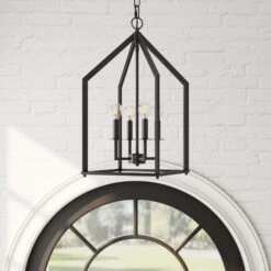 Metal Lantern Pendant Hanging Ceiling Light