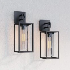 Metal & Glass Outdoor Wall Lights