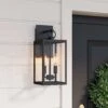 Metal Lantern Outdoor 2-Bulb Wall Light