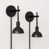Plug-in Metal Wall Lights Black