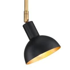 Plug-In Adjustable Metal Wall Light Black Brass -Nathan James 15003 DET 4b35d629 1cac 4cff b3ec 2b5cff1356bd
