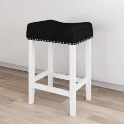 Faux Leather & Wood Saddle Seat Bar Stool 3 Faux Leather & Wood Saddle Seat Bar Stool -Nathan James 21306 HERO bb2c047e 83f4 4e9f 8b9a 31df1913c626