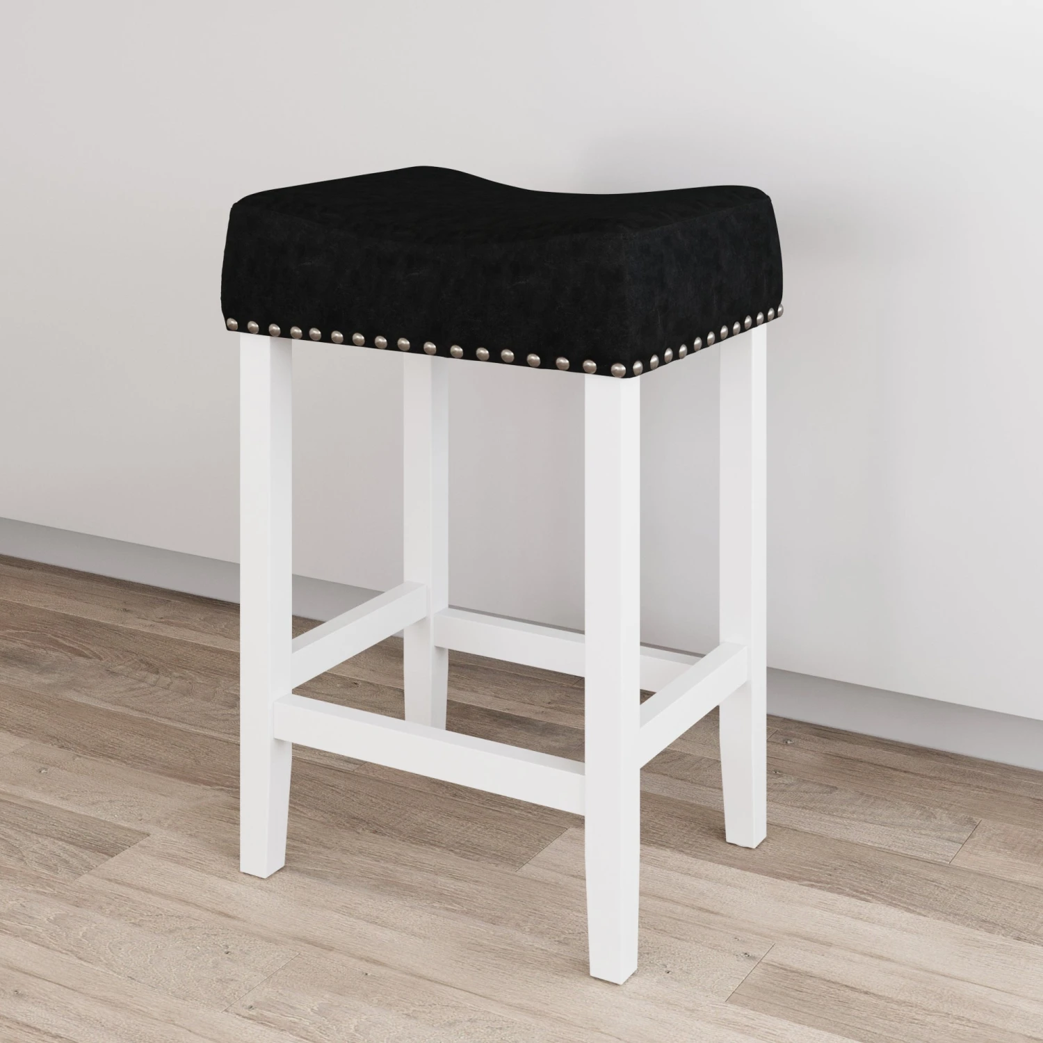 Faux Leather & Wood Saddle Seat Bar Stool Faux Leather & Wood Saddle Seat Bar Stool -Nathan James 21306 HERO bb2c047e 83f4 4e9f 8b9a 31df1913c626