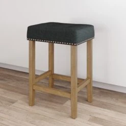 Upholstered Tufted Wood Backless Bar Stool 7 Upholstered Tufted Wood Backless Bar Stool -Nathan James 21314 HERO c50ae2b8 3c12 4723 9fd7 a40c5453e8a6