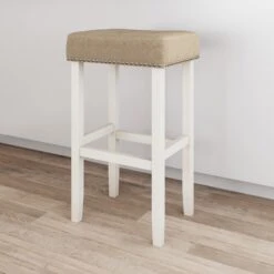 Upholstered Tufted Wood Backless Bar Stool 1 Upholstered Tufted Wood Backless Bar Stool -Nathan James 21411 HERO d4586108 0105 42f0 a62d 2fd7d6f64104