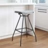 Fabric Upholstered Bar Height Bar Stool