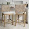 Set Of 2 Seagrass Counter Height Bar Stools