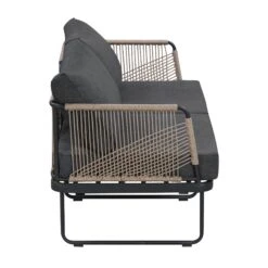 Outdoor Set Cord Patio Loveseat & 2 Arm Chairs Gray -Nathan James 25901 DET 13246a21 86c9 4897 933a 0d111bbb03e9