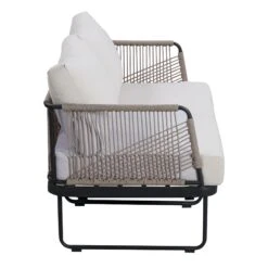 Modern Outdoor Patio Cushioned Cord Loveseat White -Nathan James 25905 DET fec75861 4d66 43a5 ba48 3613cd08e461