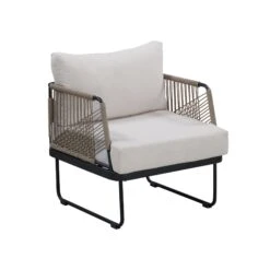 Set Of 2 Outdoor Cord Patio Arm Chairs White -Nathan James 25906 STUDIO 6a7157d7 3026 4820 a554 fc55d0d23676