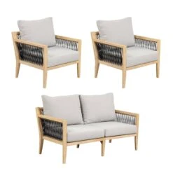 Outdoor Set Patio Furniture Couch & 2 Chairs -Nathan James 26200 K WB c35883c0 5caf 4378 851f 29f99d62be00