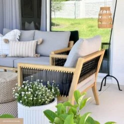 Set Of 2 Outdoor Wood Cushioned Patio Chairs -Nathan James 26202 UGCCarouselImage1 e538f910 718b 4516 9608 41117c71643b