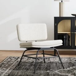 Modern Upholstered Boucle Accent Chair