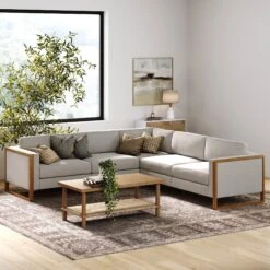 Upholstered 5-Seat Sectional Sofa