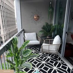 Wicker Outdoor Patio Arm Chairs Light Gray -Nathan James 27903 UGCCarouselImage1