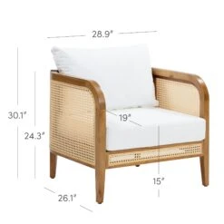 Set Of 2 Rattan Outdoor Loveseats & 2 Chairs -Nathan James 28502 DIM 81915395 f657 4d47 b59e 12a14599f0cf