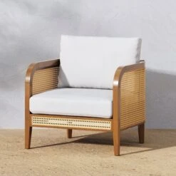 Rattan Outdoor Patio Cushioned Arm Chair