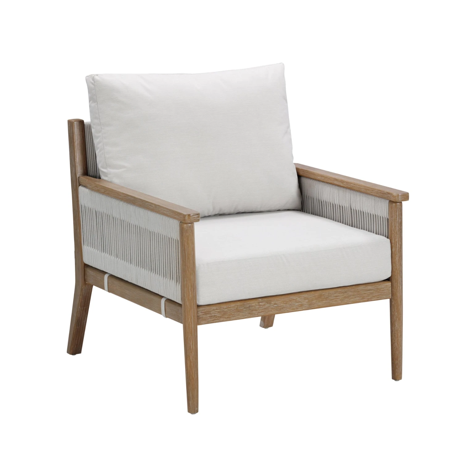 Wood & Rope Outdoor Patio Cushioned Arm Chair Wood & Rope Outdoor Patio Cushioned Arm Chair -Nathan James 28602 STUDIO 14340b62 5f76 429a b99d 64306c72c3f5