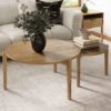 Wood Nesting Coffee Table Set Brushed Brown