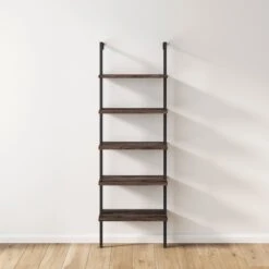 Wood Wall Mount Ladder Bookshelf | Theo