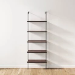 Wood Wall Mount Ladder Bookshelf | Theo -Nathan James 65503 HERO DTC