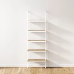 Wood Wall Mount Ladder Bookshelf | Theo -Nathan James 65504 HERO DTC