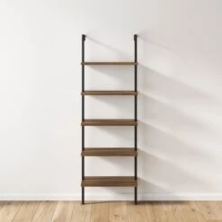 Wood Wall Mount Ladder Bookshelf | Theo -Nathan James 65507 HERO DTC