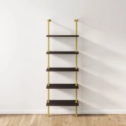 Wood Wall Mount Ladder Bookshelf | Theo -Nathan James 66003 HERO DTC