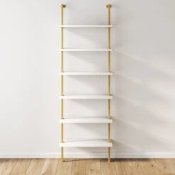 Wood Wall Mount Ladder Bookshelf | Theo -Nathan James 66101 HERO DTC