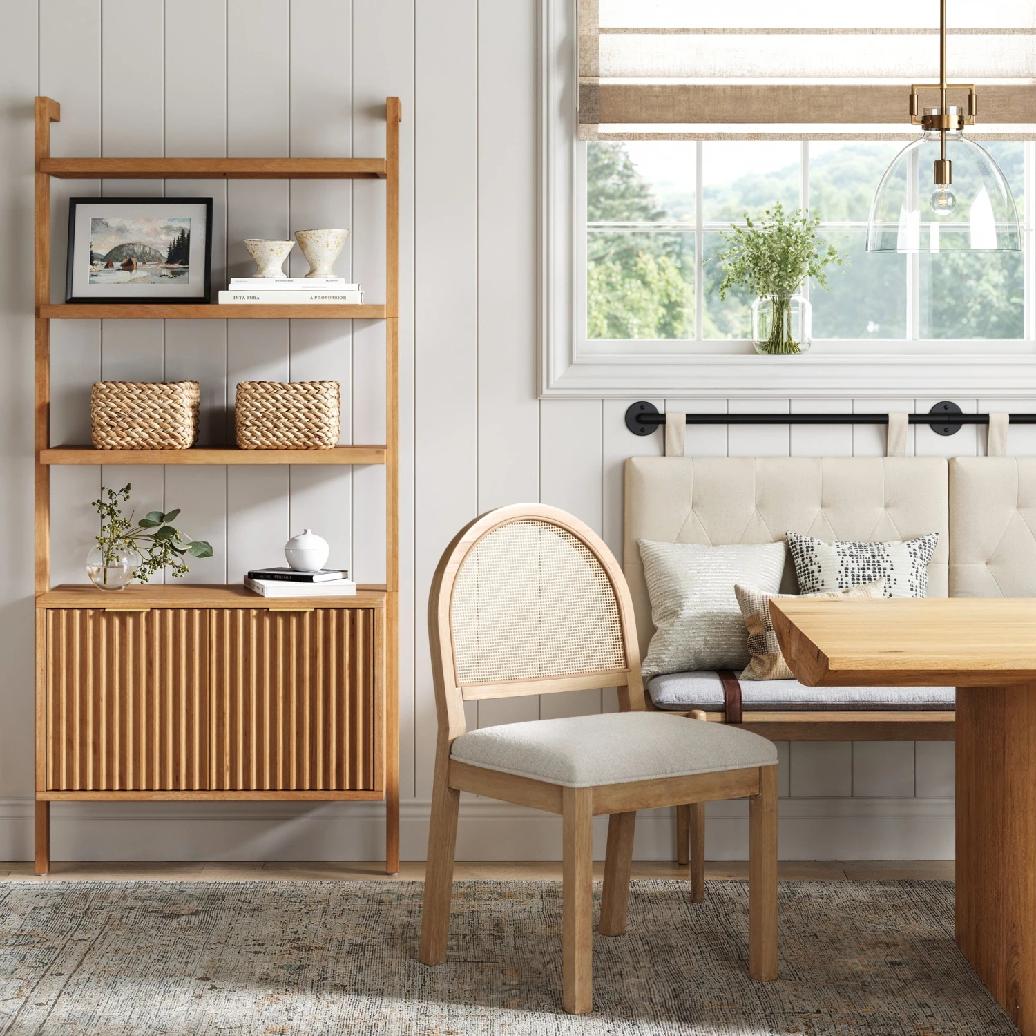 Wood Fluted Storage Bookshelf Warm Pine Wood Fluted Storage Bookshelf Warm Pine -Nathan James 67501 LS 896003e8 1952 459b 9d0e 16b9b5dcec61