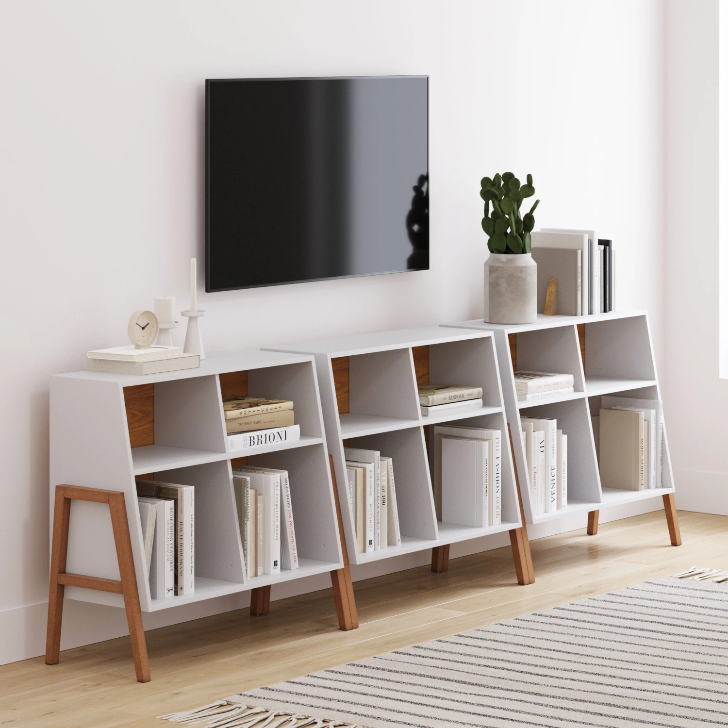 Mid-Century Cubby TV Cabinet Mid-Century Cubby TV Cabinet -Nathan James 71001 3 LS 47b55123 757a 4d0e 9c7b 28ca5f3cb9b7