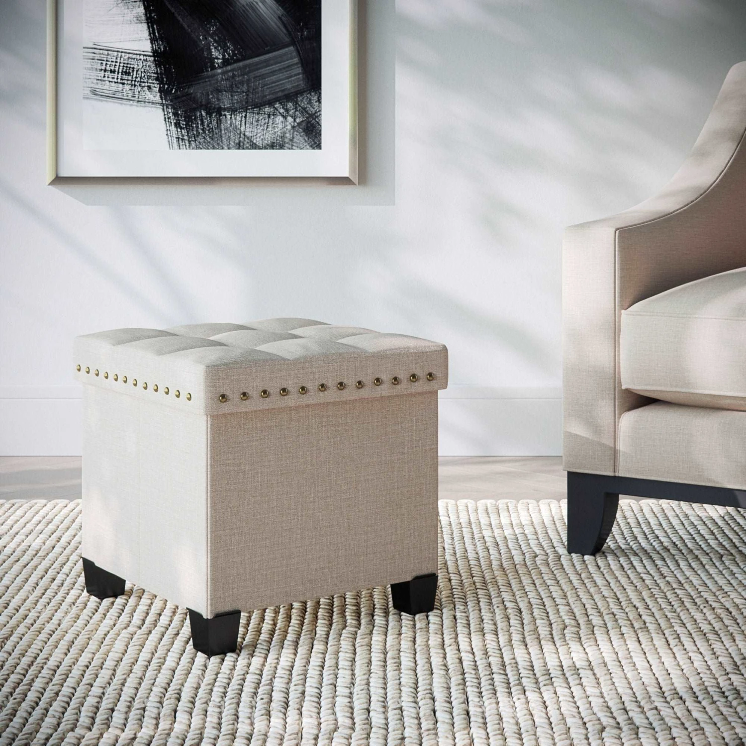 Storage Cube Ottoman Tufted Charcoal Storage Cube Ottoman Tufted Charcoal -Nathan James 71103 HERO fbaf7027 c261 4e21 98b6 5fcab9ef31fd 1 6406fa24 9945 48f3 8185 cd0439769712