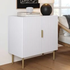 Wood Fluted Storage Cabinet | Vera