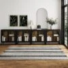 Glass Door Large Console Black