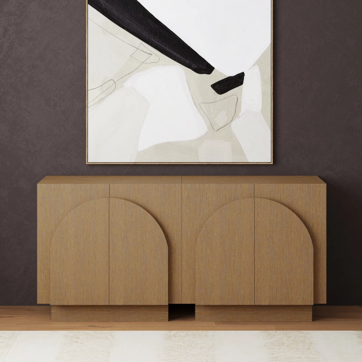 Wood Mid-Century Arched Console Table Wood Mid-Century Arched Console Table -Nathan James 72020 2 HERO 4f135fc8 2645 4d8b ab05 f740fcff3d4b