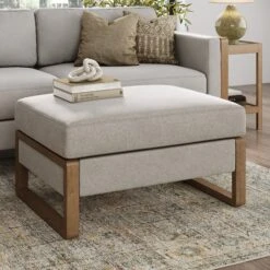Upholstered Ottoman With Hidden Storage