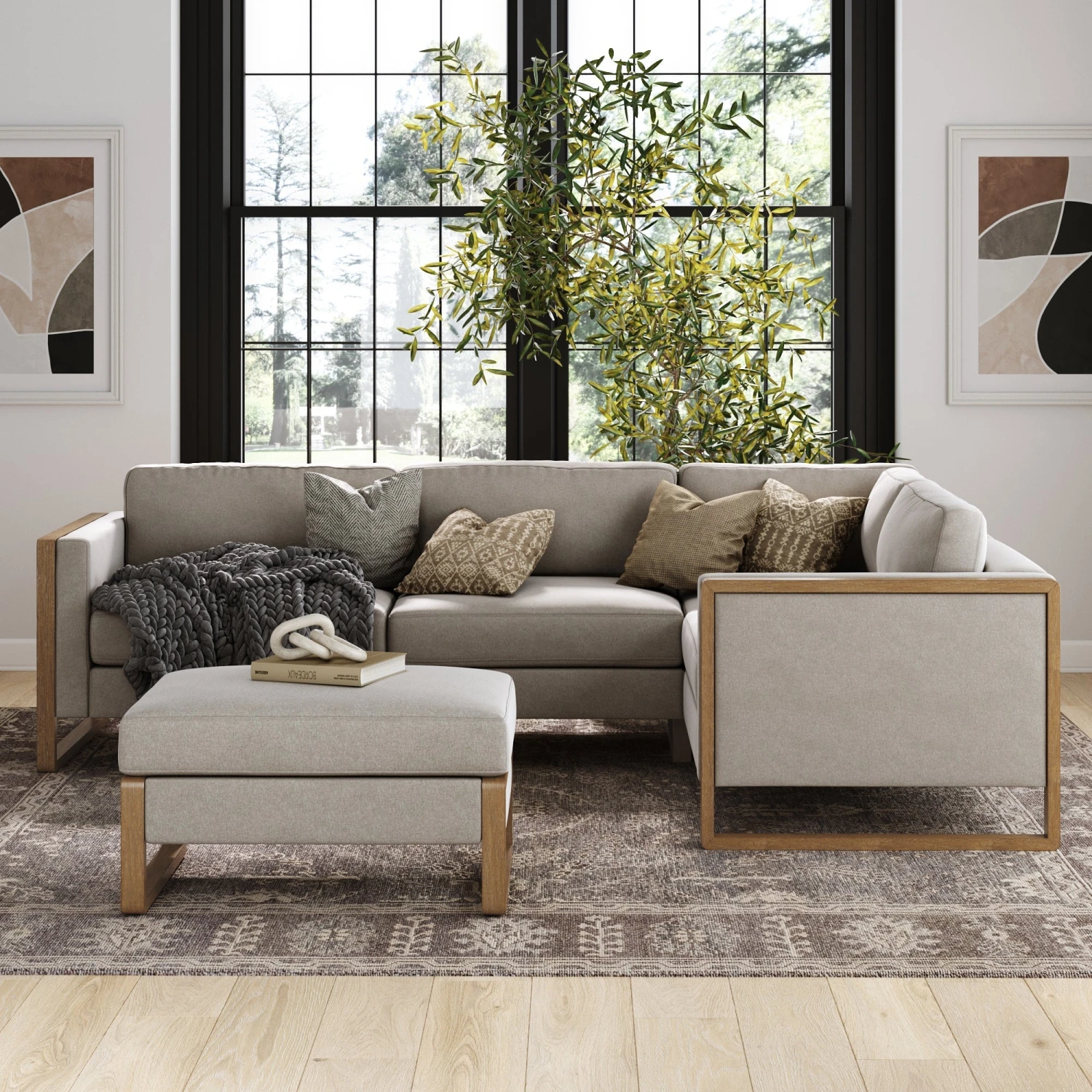 Upholstered Ottoman with Hidden Storage Upholstered Ottoman With Hidden Storage -Nathan James 73001 LS b6861327 a09e 4c33 91e8 0e736891680e