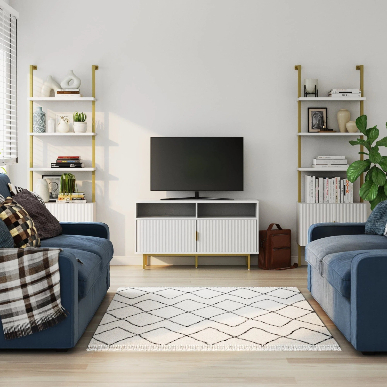 Wood & Metal Fluted TV Cabinet | Jacklyn Wood & Metal Fluted TV Cabinet | Jacklyn -Nathan James 75201 LS d901e7b8 e973 47b2 88d0 32ea1a23eb62