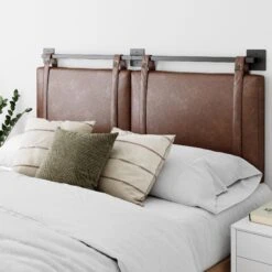 Upholstered Wall Mount Floating Headboard -Nathan James 94201 HERO