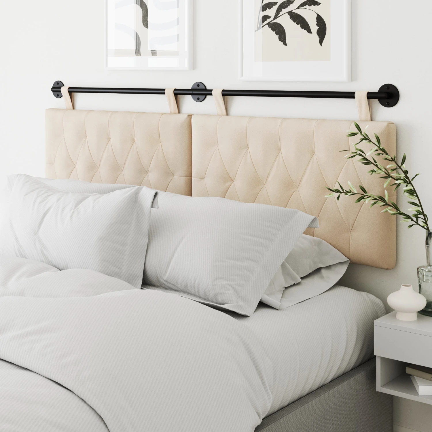 Diamond Tufted Wall Mount King Headboard Diamond Tufted Wall Mount King Headboard -Nathan James 95203 Hero 64bf9459 7351 4b53 ae01 5fb6f566a764